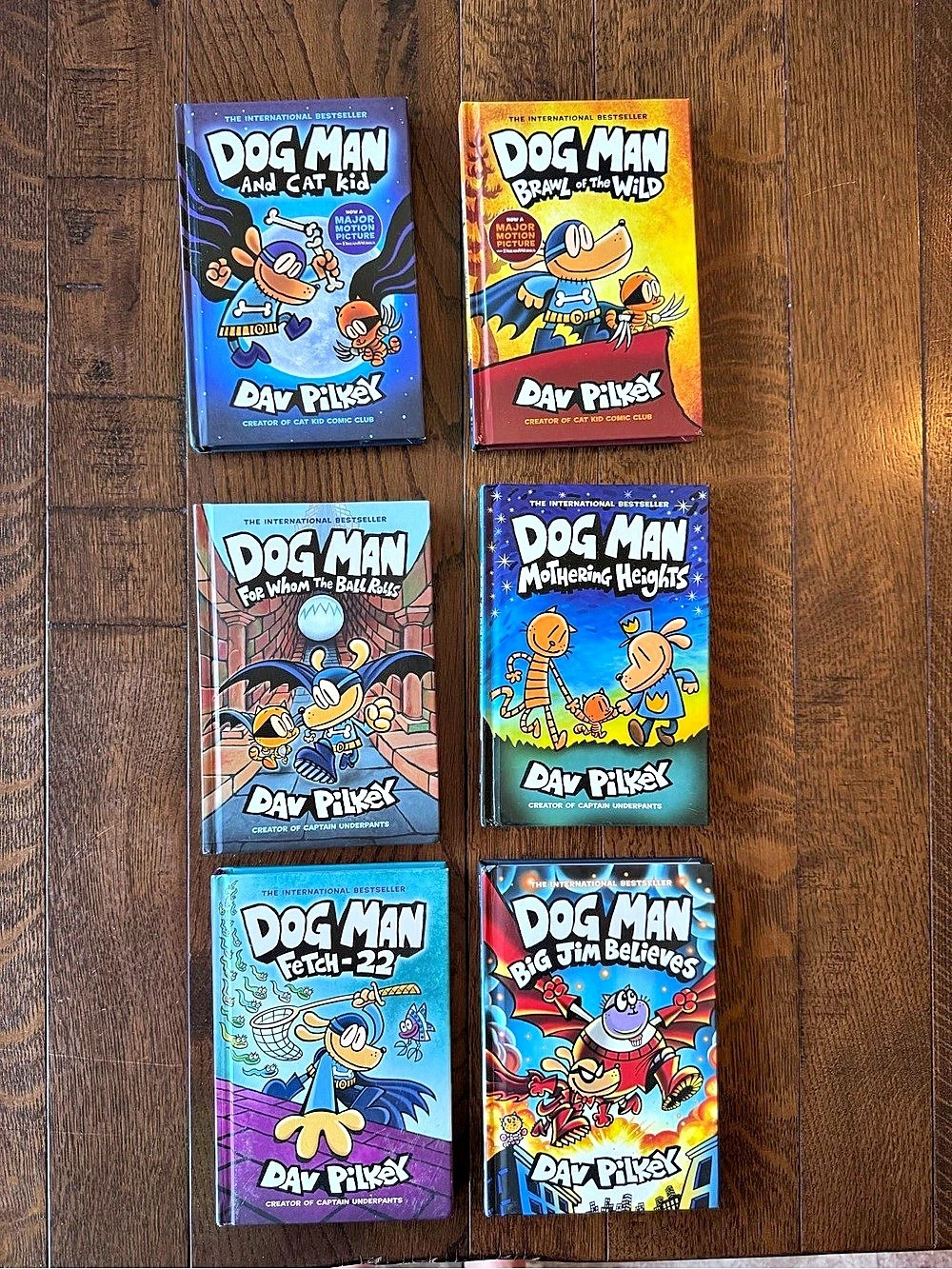 Dav Pilkey Dog Man book set 6-Book Set Kids Reading Collection